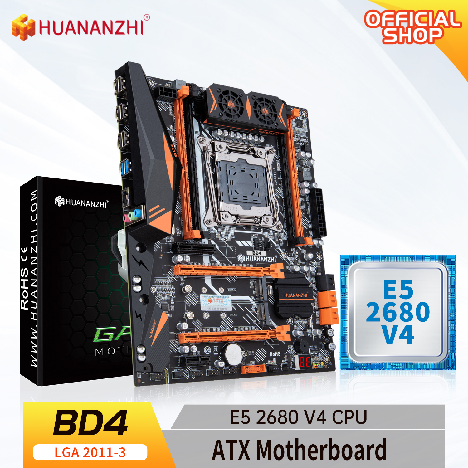 Gaming Accessories Combo - HUANANZHI X99 BD4 with E5 2680
