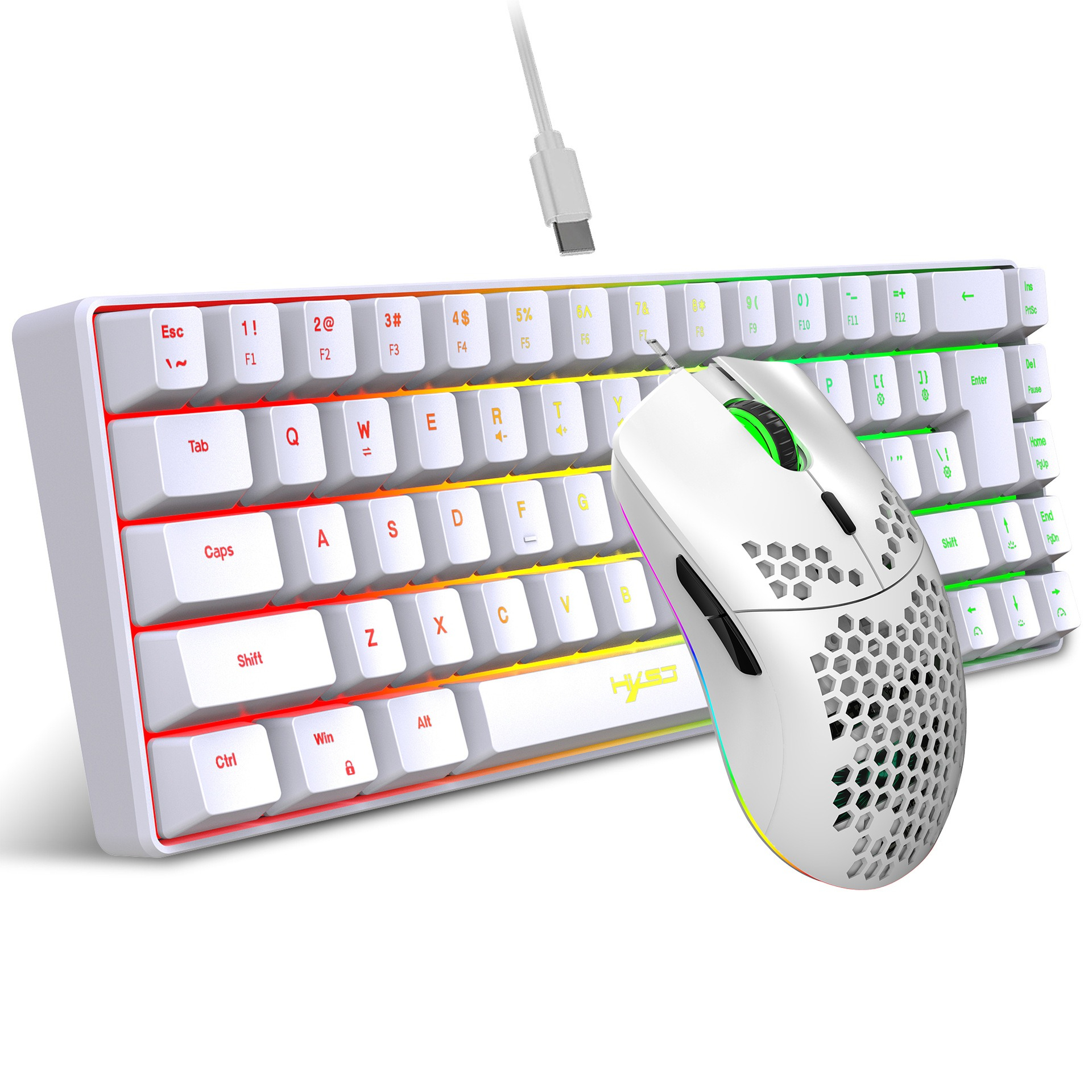 Gaming Accessories Combo - Keyboard and mouse 68key wired membrane