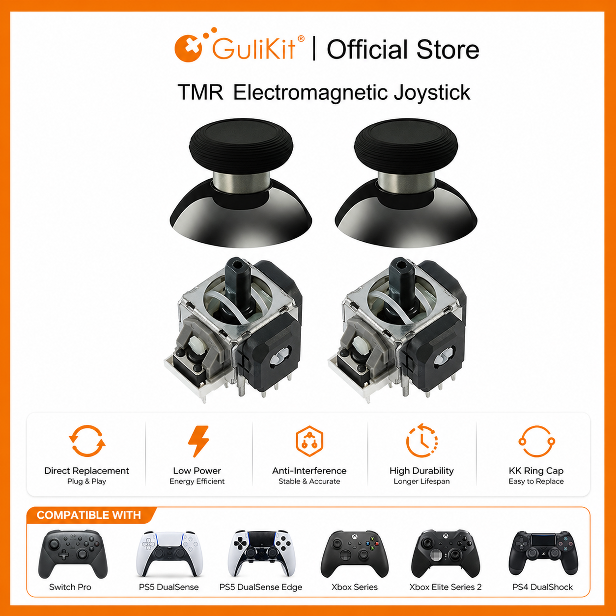 Gaming Accessories Ps4 - GuliKit TMR Joystick with Stick Cap