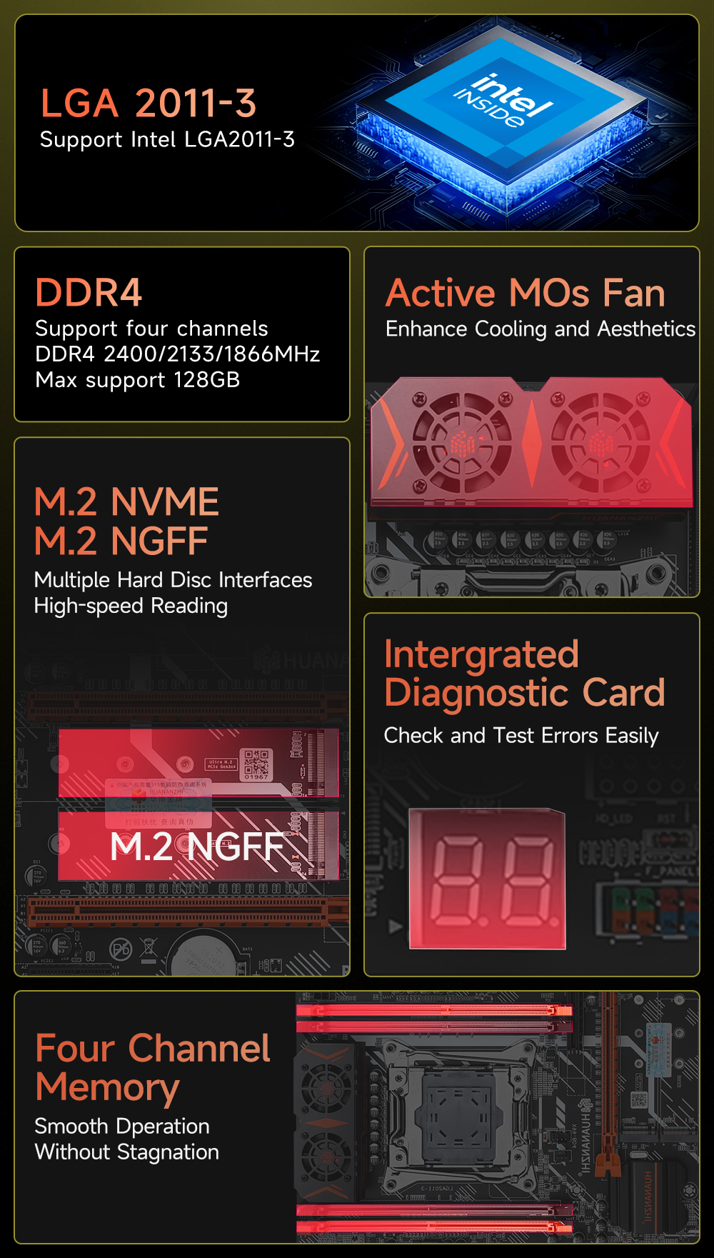 HUANANZHI X99 BD4 with E5 2680 - Gaming Accessories Combo บทวิจารณ์และราคา