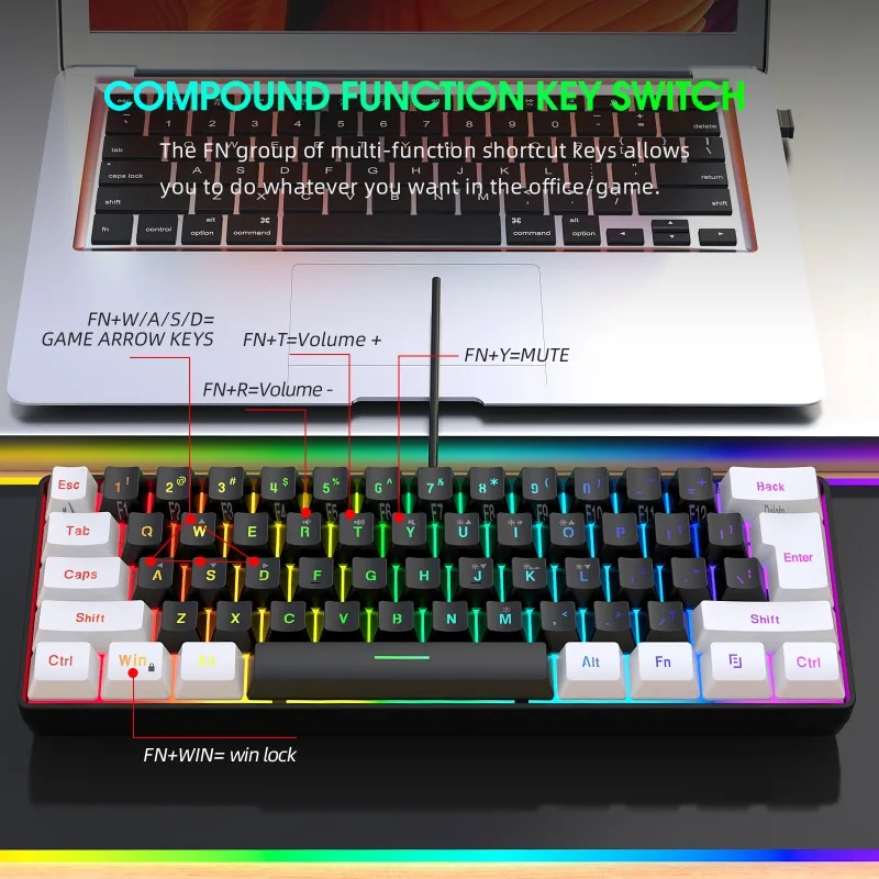 Keyboard and mouse 60% compute - Gaming Accessories Combo บทวิจารณ์และราคา