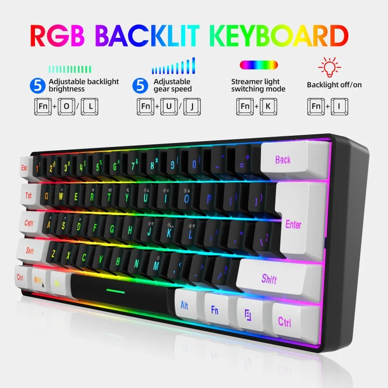 Keyboard and mouse 60% compute - Gaming Accessories Combo บทวิจารณ์และราคา
