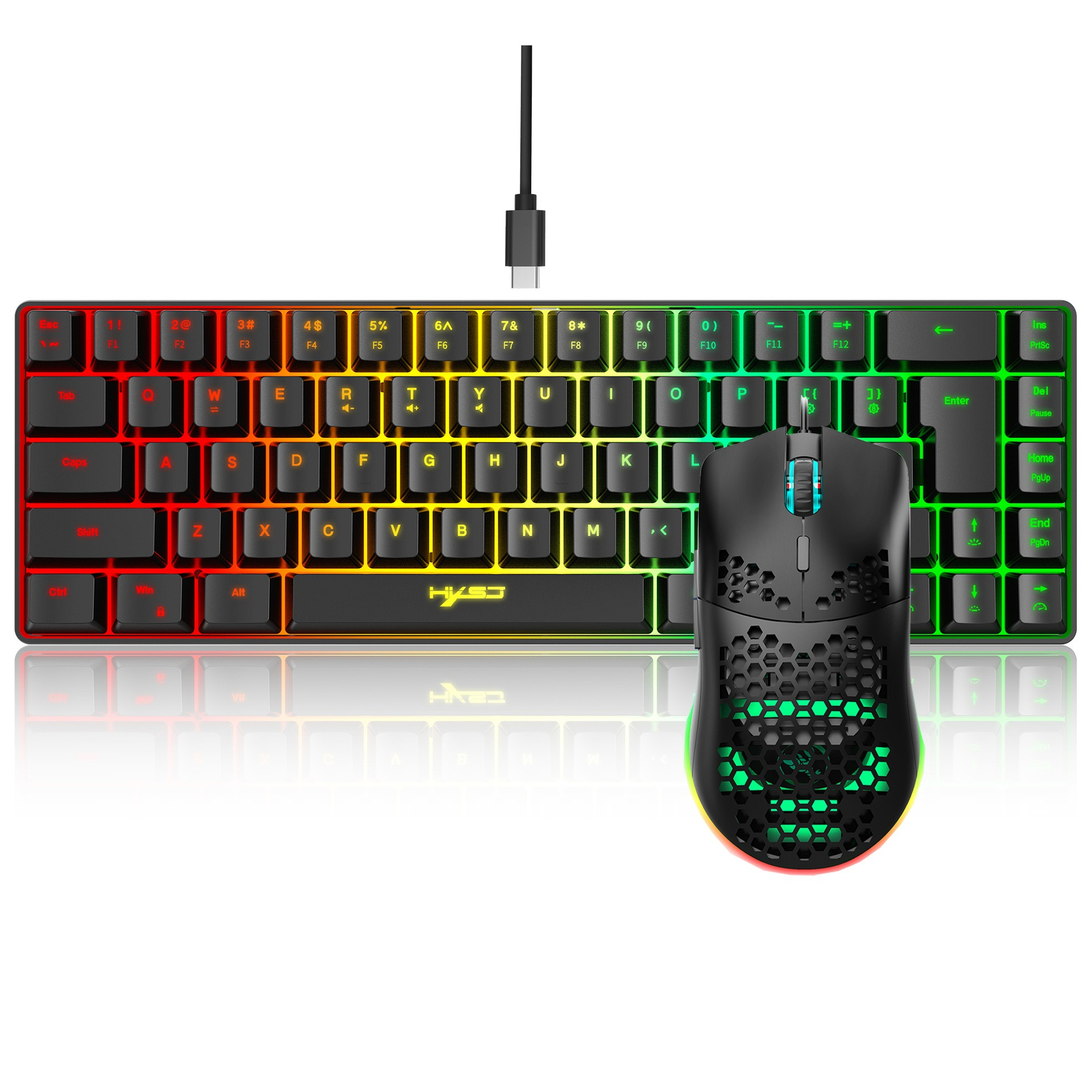 Keyboard and mouse 68key wired - Gaming Accessories Combo บทวิจารณ์และราคา