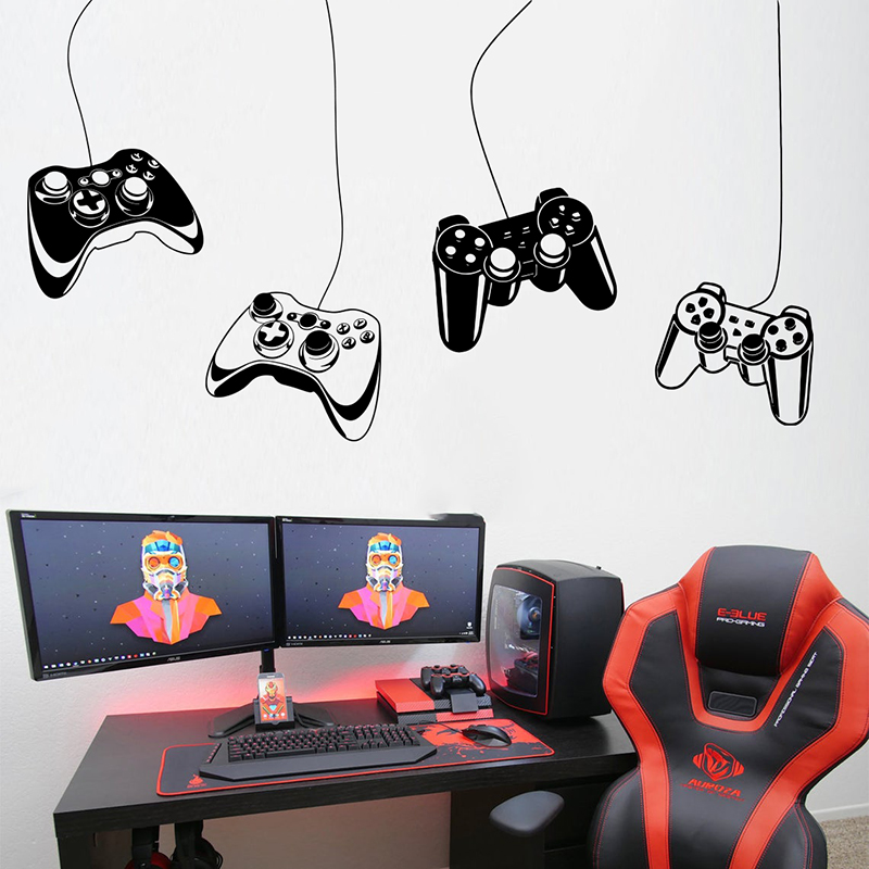 4Pcs Game Controller Wall Stic - Gaming Accessories Wallpaper บทวิจารณ์และราคา