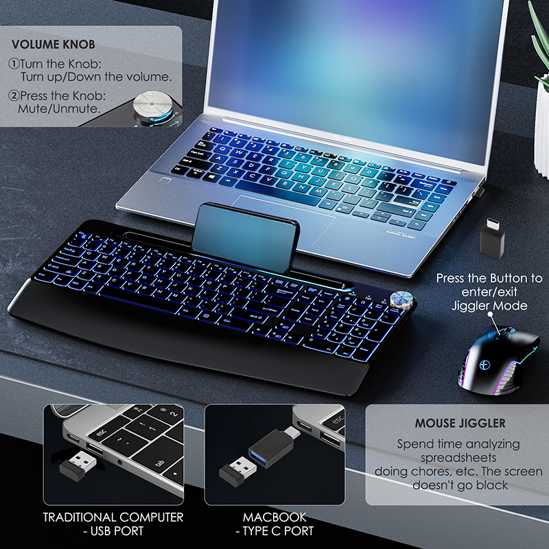 2.4G&Type-C Wireless Keyboard  - Gaming Accessories Combo บทวิจารณ์และราคา
