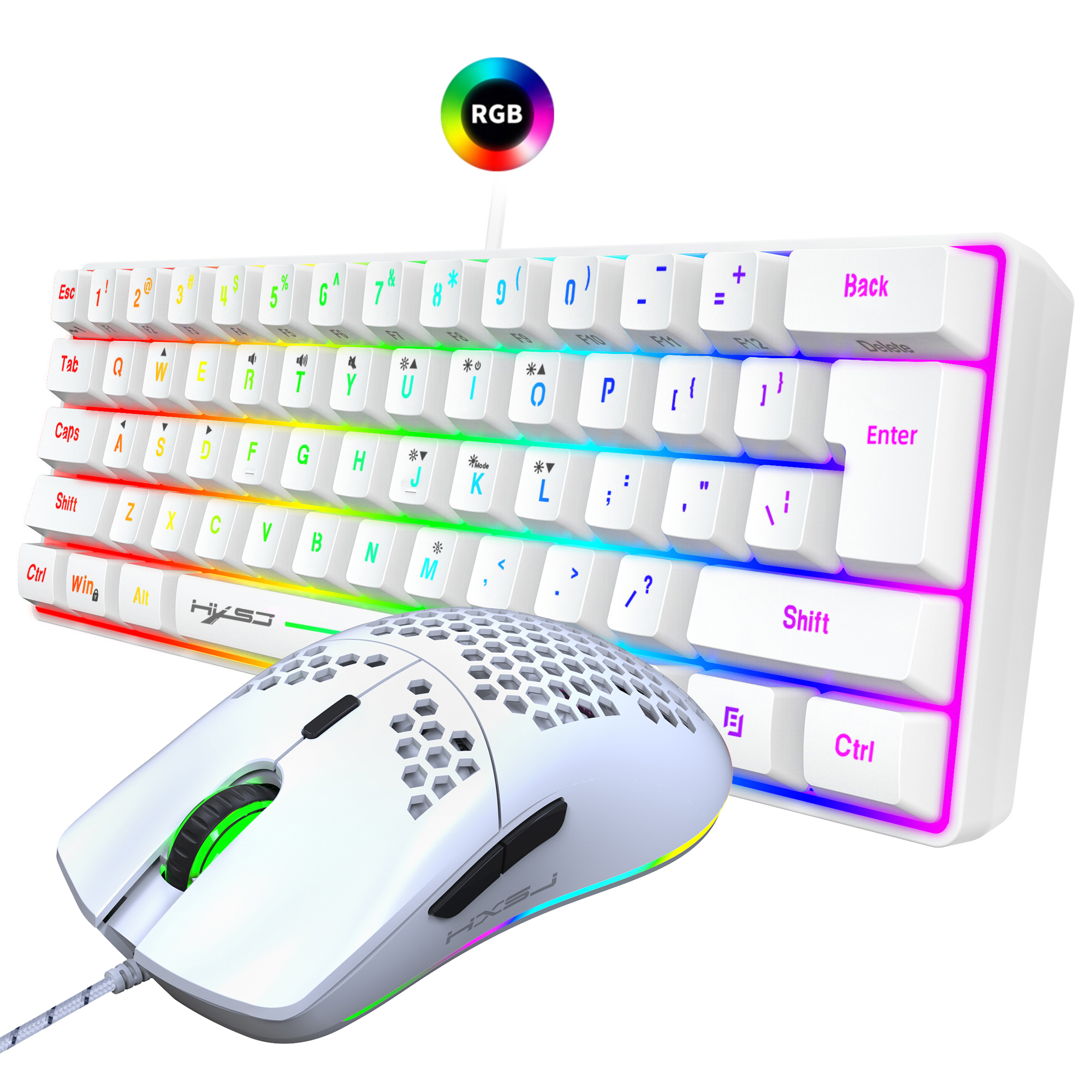 Hot selling HXSJ 61 keys V700  - Gaming Accessories Combo บทวิจารณ์และราคา