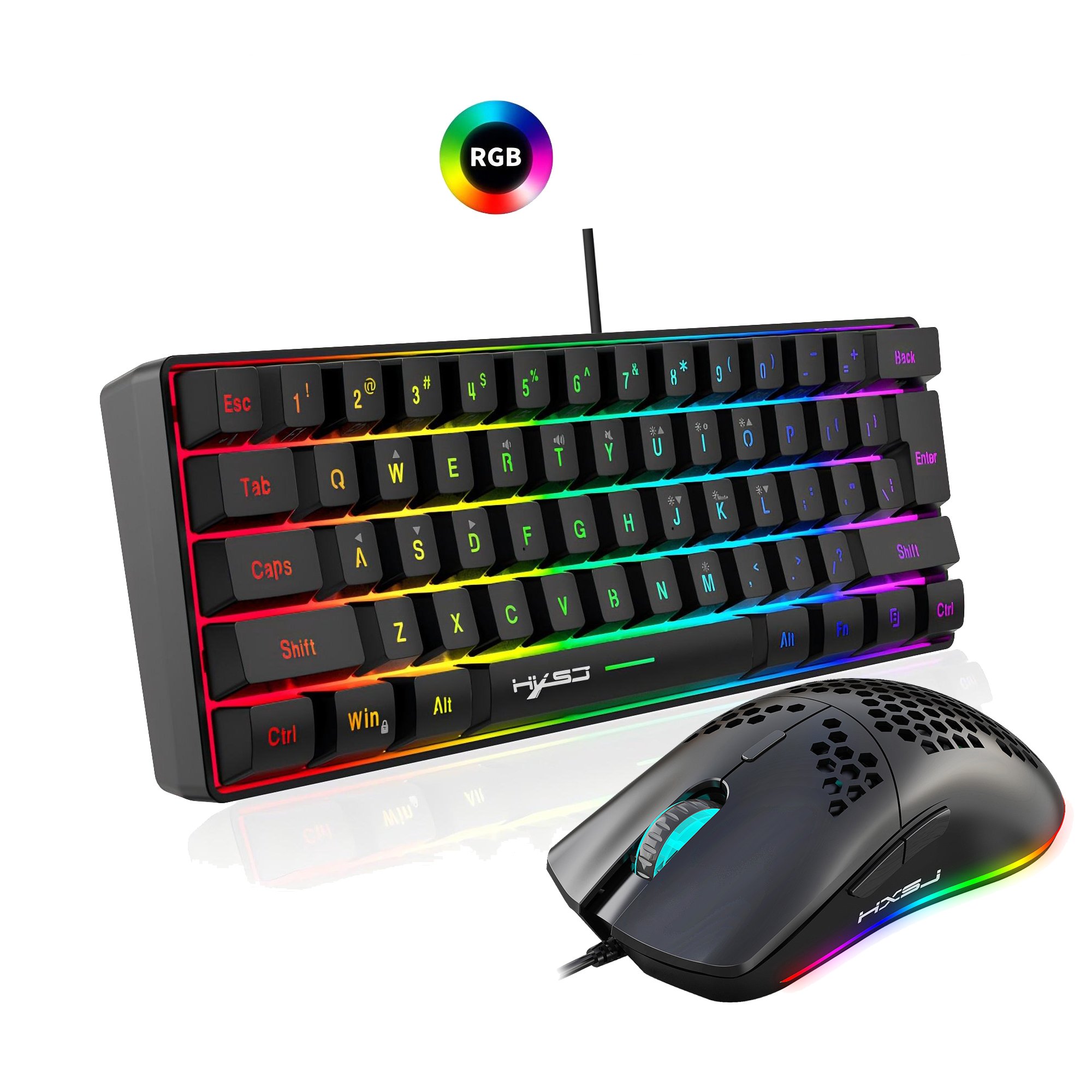 Hot selling HXSJ 61 keys V700  - Gaming Accessories Combo บทวิจารณ์และราคา