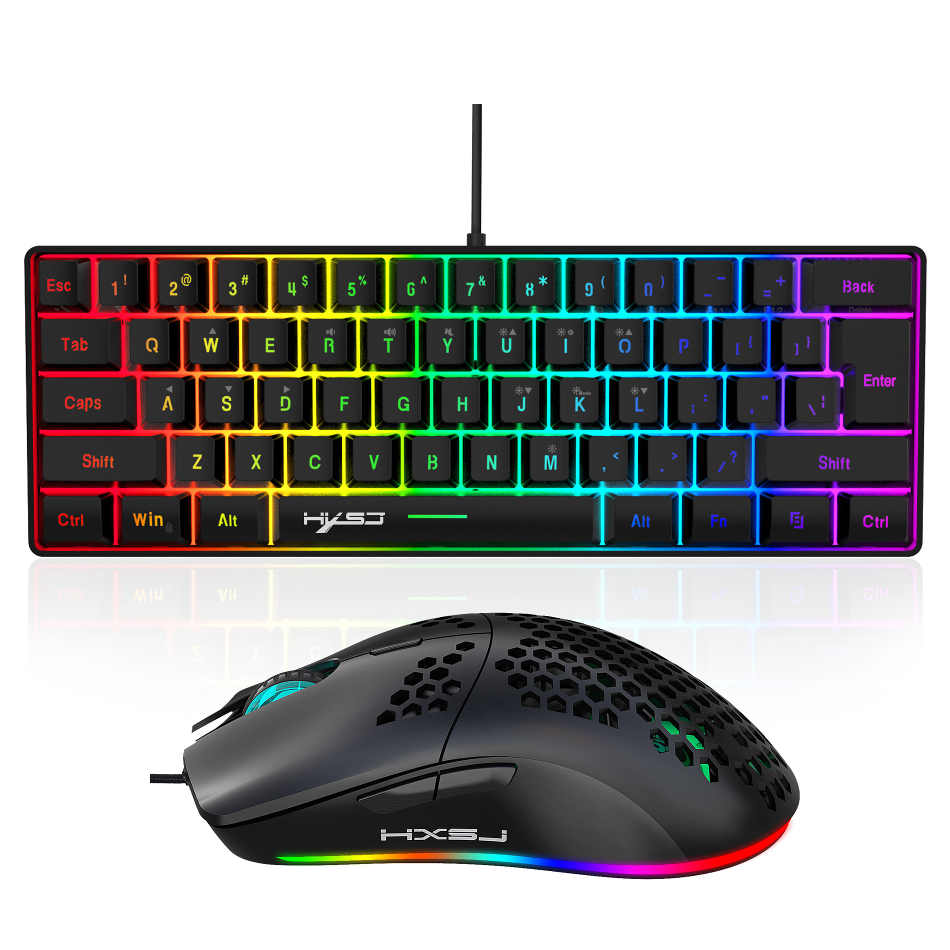 Hot selling HXSJ 61 keys V700  - Gaming Accessories Combo บทวิจารณ์และราคา