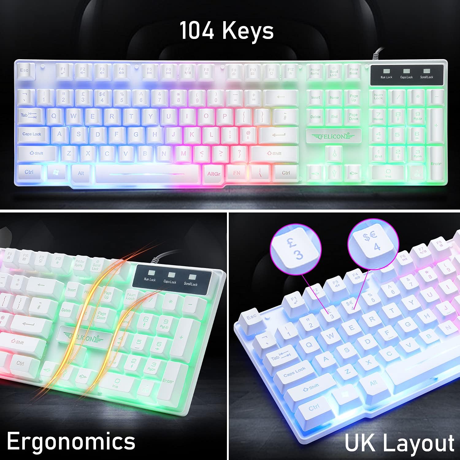 MAMBASNAKE T11 UK 100% Gaming  - Gaming Accessories Combo บทวิจารณ์และราคา