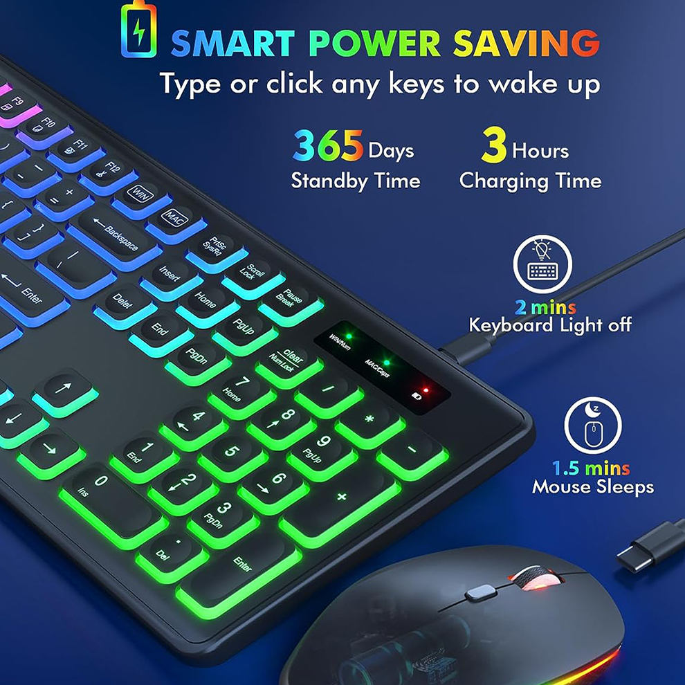 Wireless Keyboard and Mouse Co - Gaming Accessories Combo บทวิจารณ์และราคา