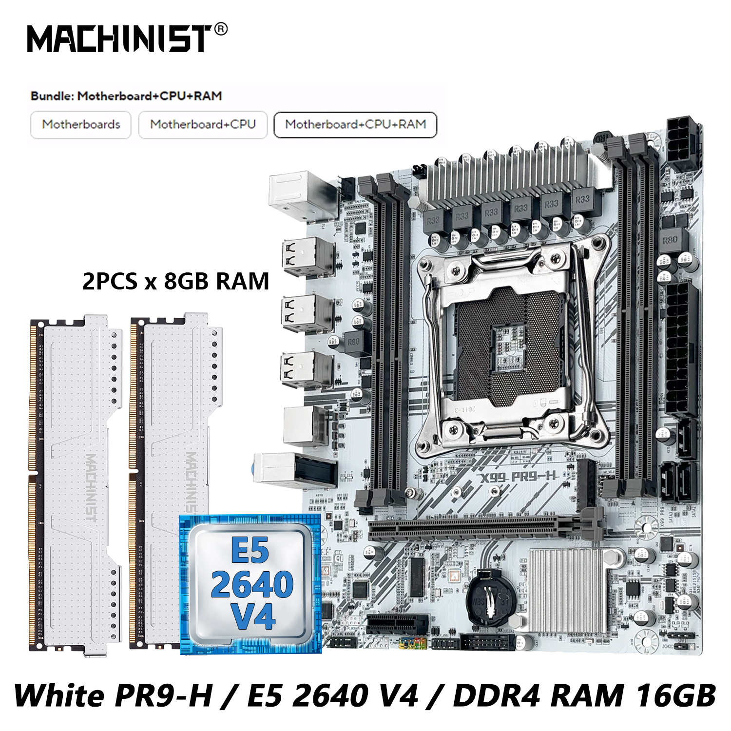 MACHINIST White X99 Motherboar - Gaming Accessories Combo บทวิจารณ์และราคา