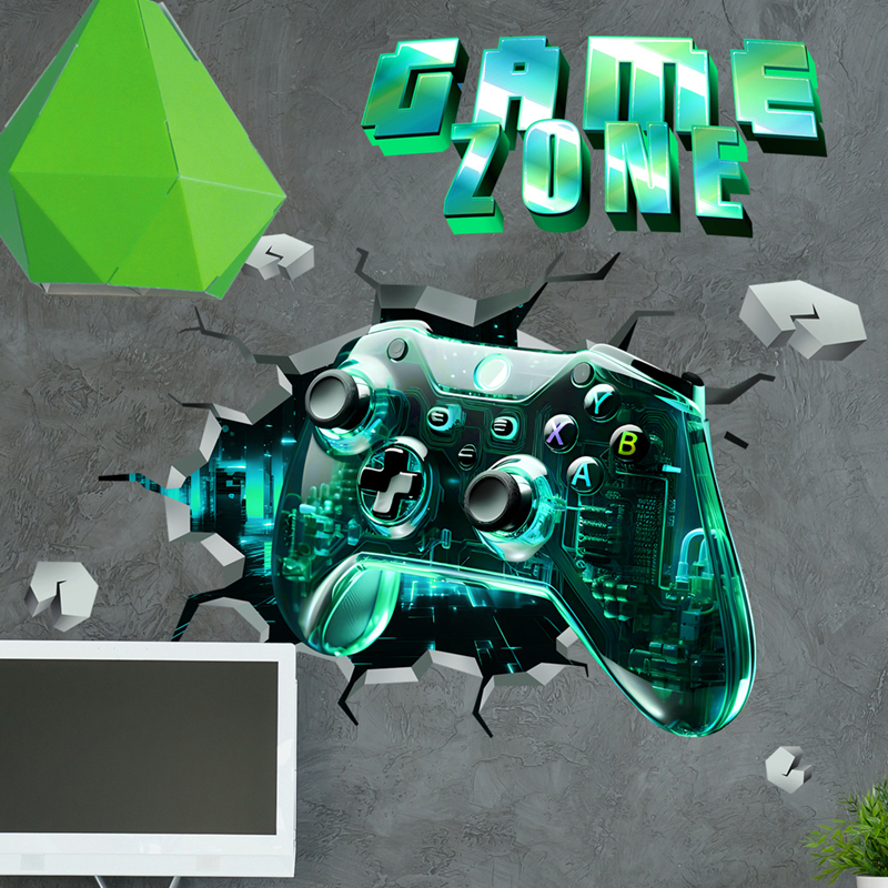 Game Zone Gaming Mural Broken  - Gaming Accessories Wallpaper บทวิจารณ์และราคา