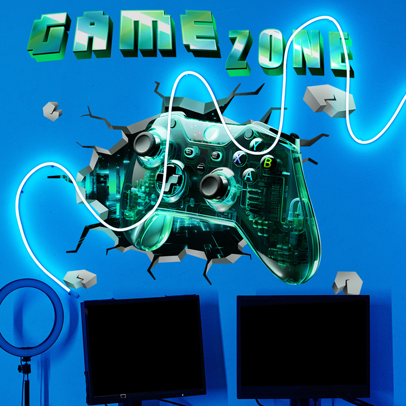 Game Zone Gaming Mural Broken  - Gaming Accessories Wallpaper บทวิจารณ์และราคา