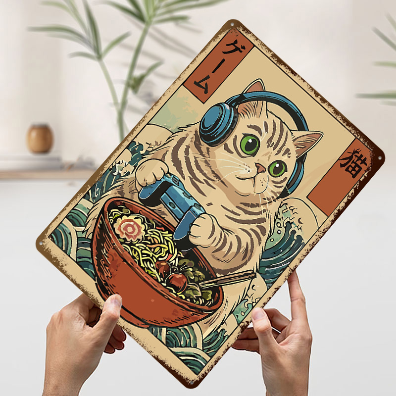 Gaming Cat Ramen Tin Plaque Po - Gaming Accessories Europe บทวิจารณ์และราคา