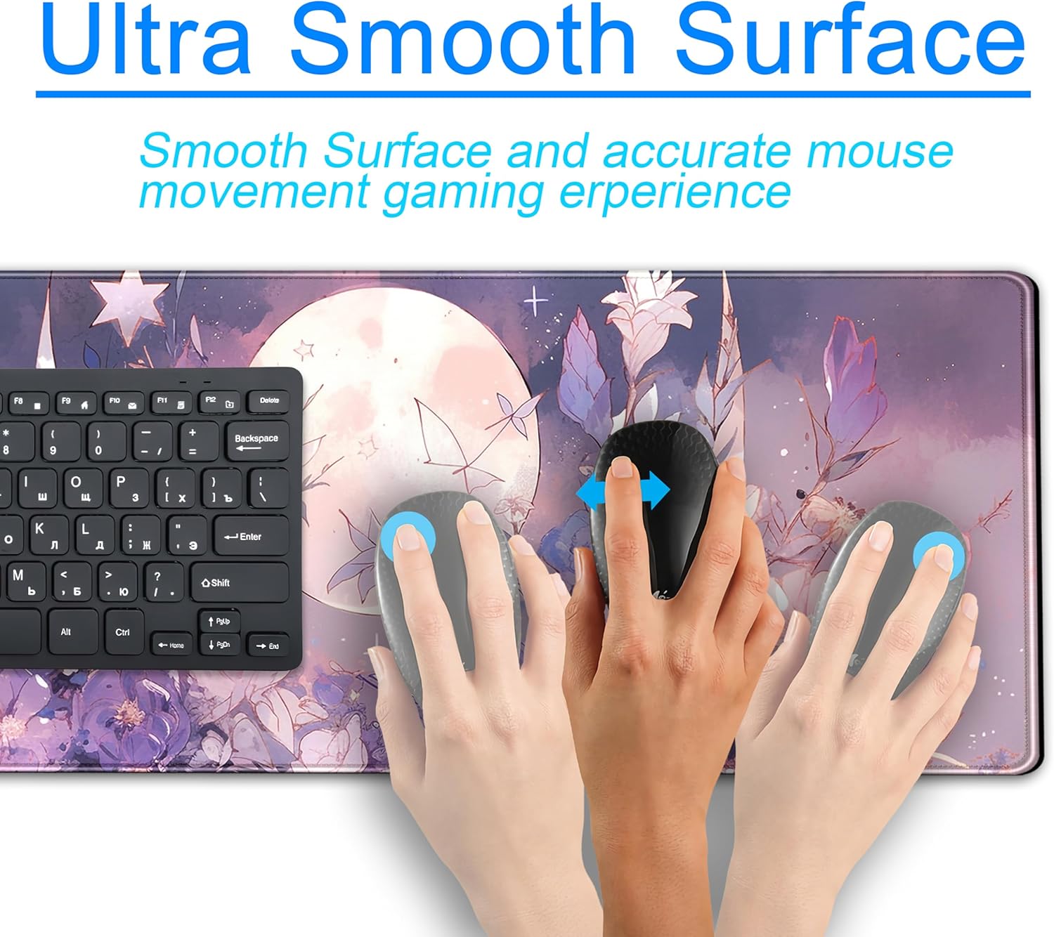 Cool Kawaii Pastel Purple Flor - Gaming Mouse Pad Xl บทวิจารณ์และราคา