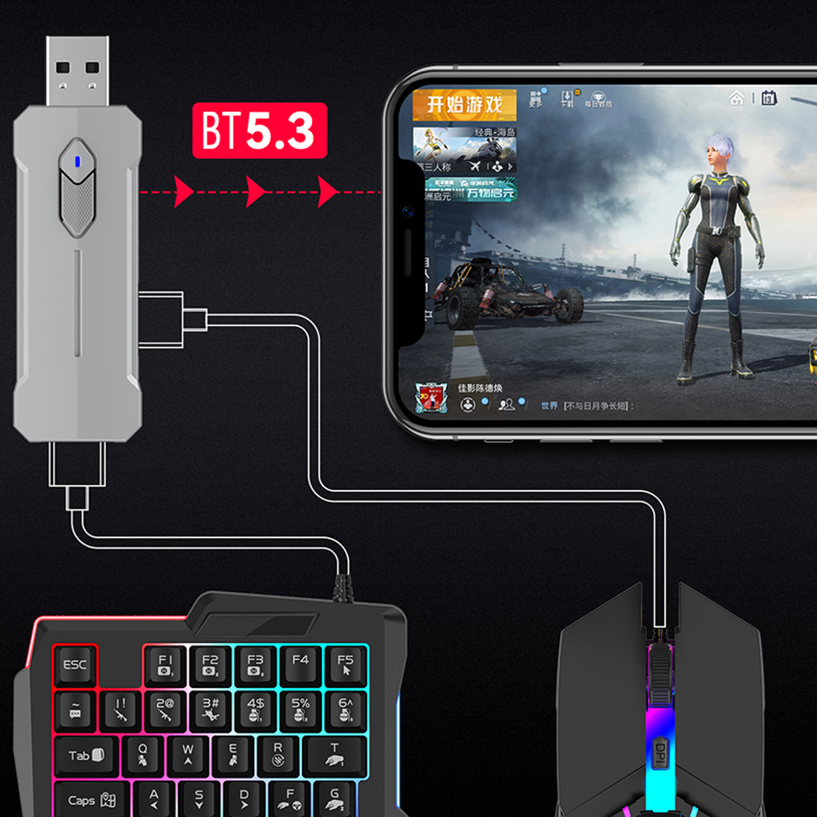 5 in 1 Keyboard Mouse Gaming C - Gaming Accessories Combo บทวิจารณ์และราคา