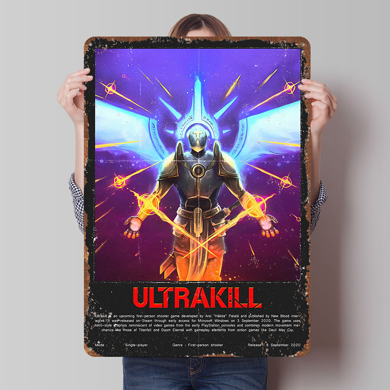 Ultrakill Game Metal Poster Cu - Gaming Accessories Europe บทวิจารณ์และราคา