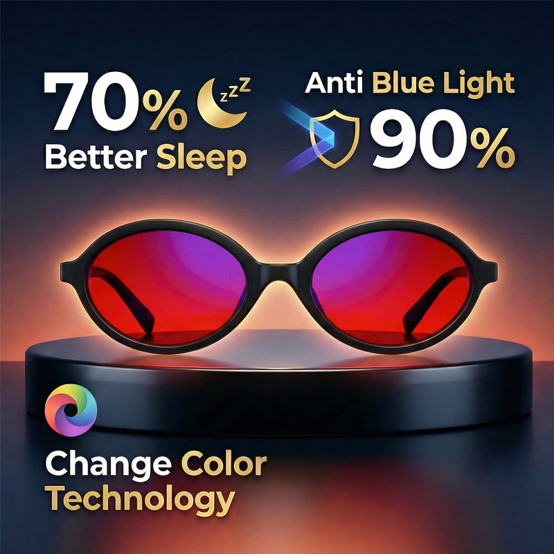 Anti Blue Light Oval Glasses F - Gaming Glasses Tinted บทวิจารณ์และราคา