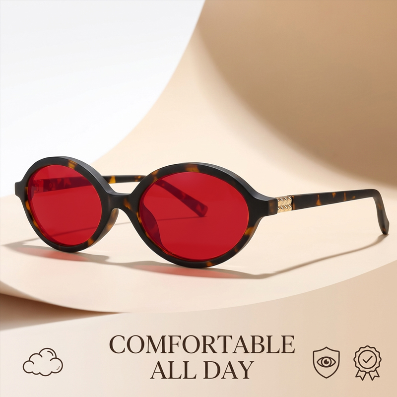 Anti Blue Light Oval Glasses F - Gaming Glasses Tinted บทวิจารณ์และราคา