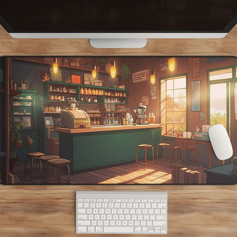 Kawaii Anime Desk Mat Coffee S - Gaming Accessories Shop บทวิจารณ์และราคา