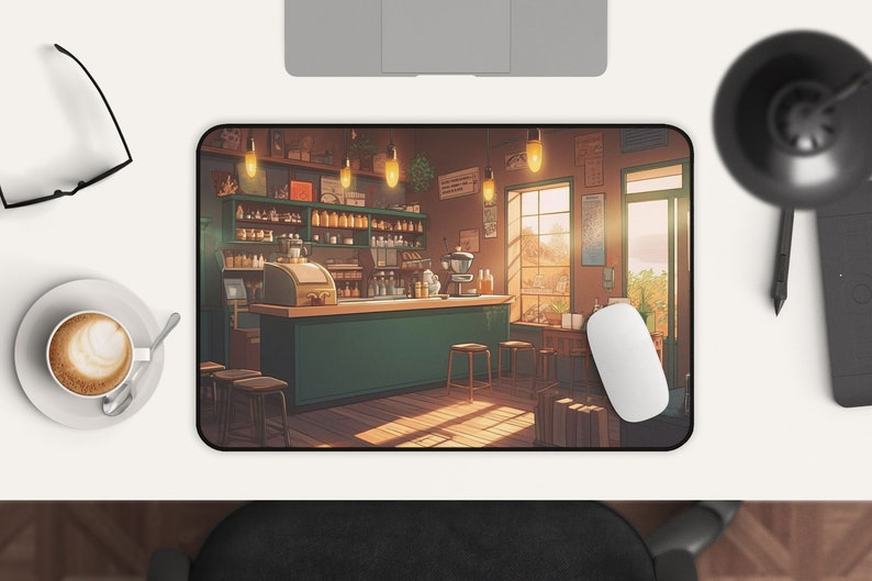 Kawaii Anime Desk Mat Coffee S - Gaming Accessories Shop บทวิจารณ์และราคา