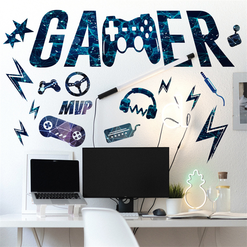 Gamer Vinyl Wall Stickers Game - Gaming Accessories Wallpaper บทวิจารณ์และราคา