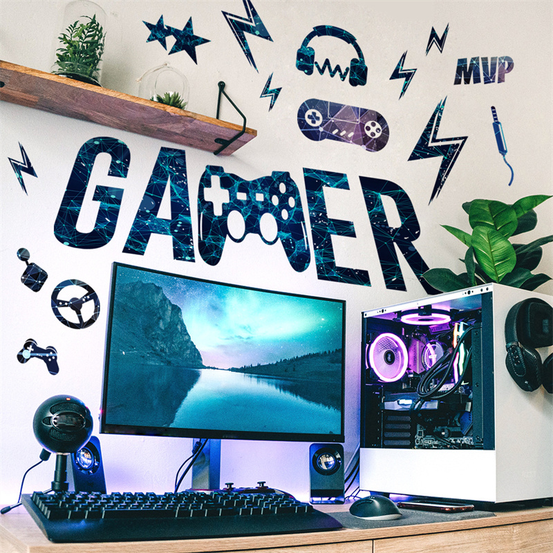 Gamer Vinyl Wall Stickers Game - Gaming Accessories Wallpaper บทวิจารณ์และราคา