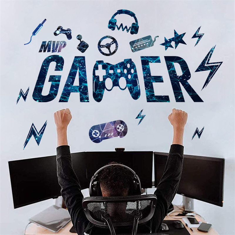 Gamer Vinyl Wall Stickers Game - Gaming Accessories Wallpaper บทวิจารณ์และราคา