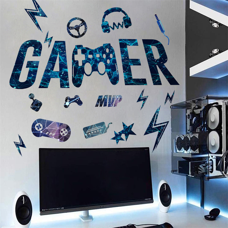 Gamer Vinyl Wall Stickers Game - Gaming Accessories Wallpaper บทวิจารณ์และราคา