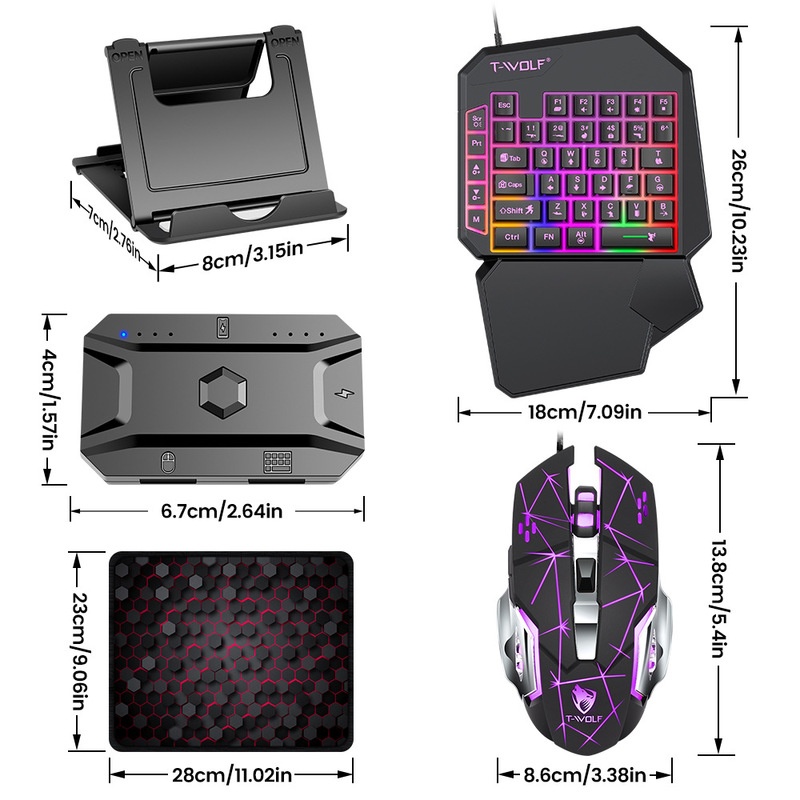 T-Wolf Tf950 5 In 1 One Handed - Gaming Accessories Combo บทวิจารณ์และราคา