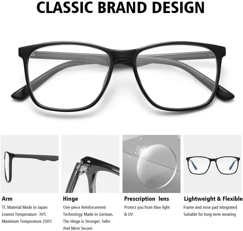 Blue Light Glasses Men Blue Li - Gaming Glasses Tinted บทวิจารณ์และราคา
