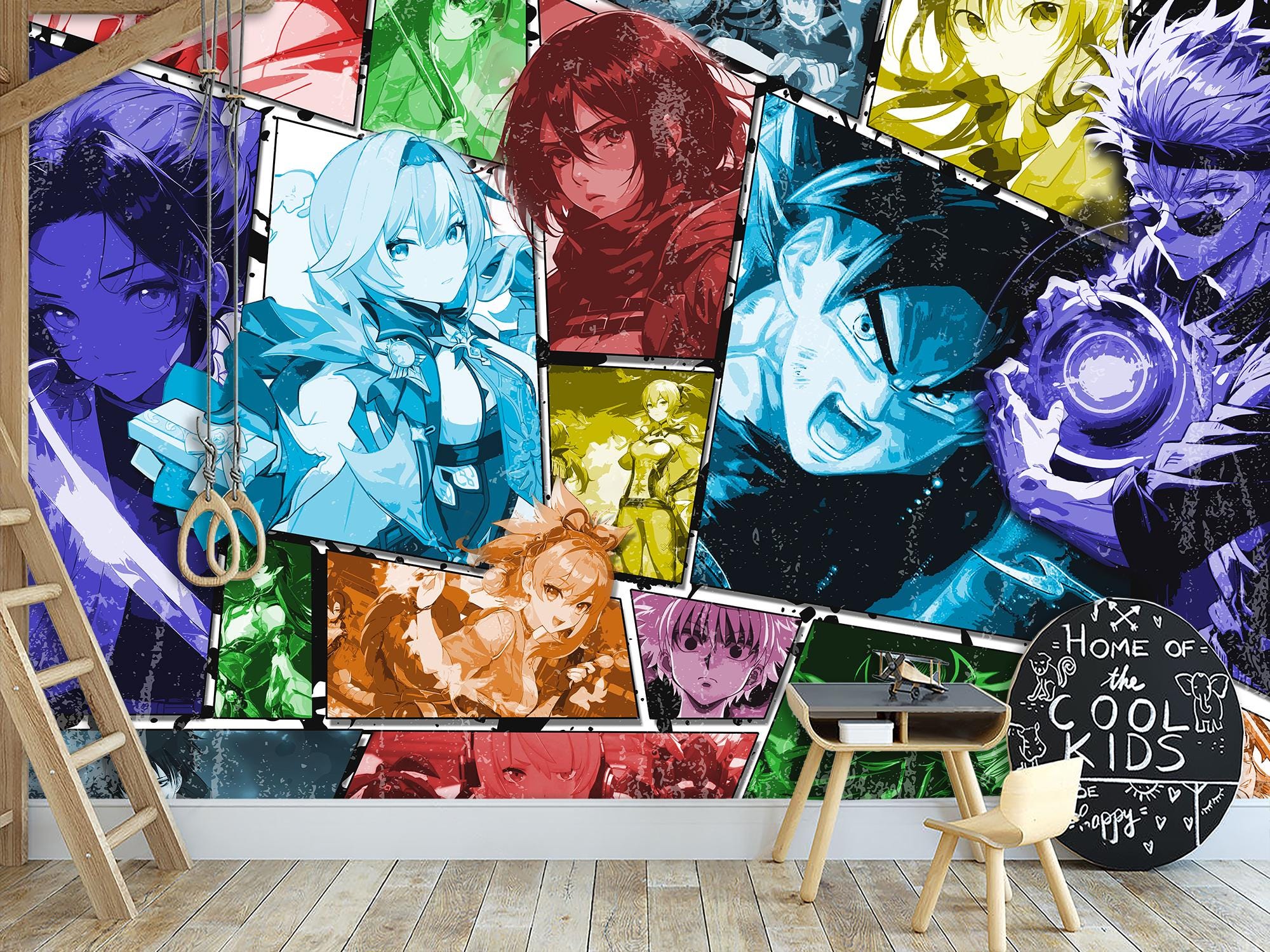 Colorful Anime Wallpaper Wall  - Gaming Accessories Wallpaper บทวิจารณ์และราคา