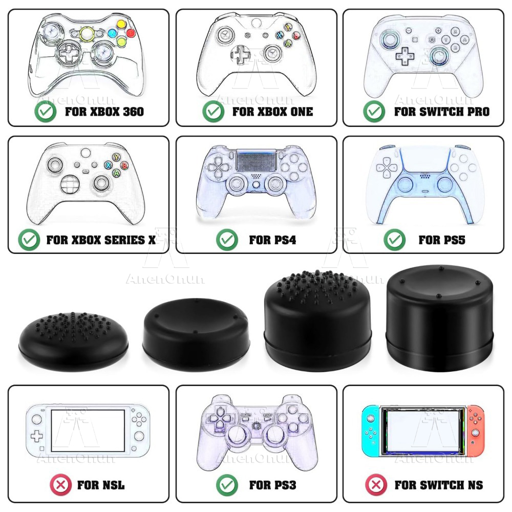 8PCS Thumb Grip Caps Controlle - Gaming Accessories Ps4 บทวิจารณ์และราคา