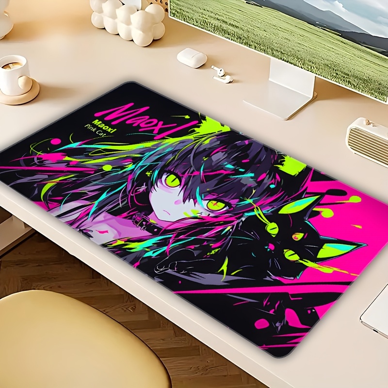 Anime Girl & Cats Mouse Pad -  - Essential Gaming Accessories บทวิจารณ์และราคา