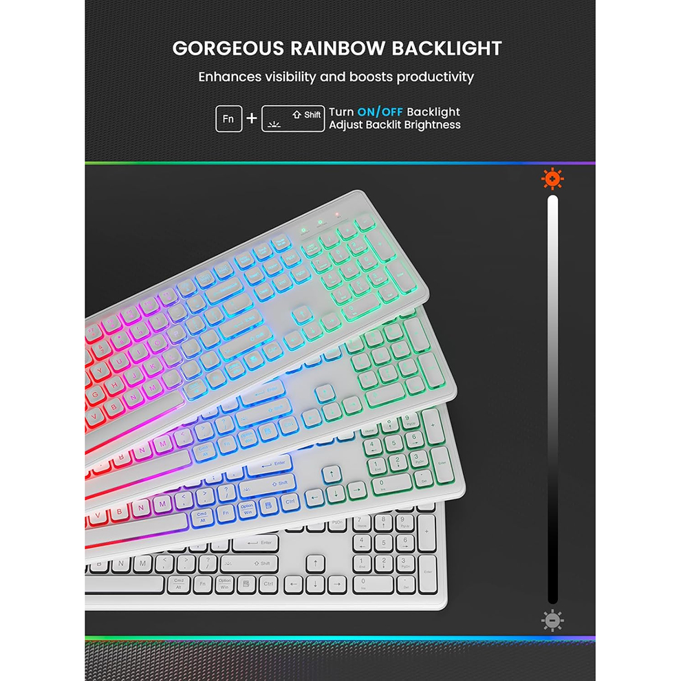 Backlit Wireless Keyboard and  - Gaming Accessories Combo บทวิจารณ์และราคา